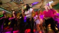 MOSCOW, RUSSIAN FEDERATION - OCTOBER 13, 2018: Cuban dance teachers conduct a master class in salsa and reggaeton in the night clu