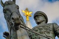 Moscow, Russian Federation/ September 11, 2020; The monument to Marshal Zhukov on Manezhnaya Square