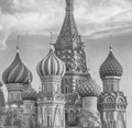 Moscow Russian Federation 10/07/2018. St. Blessed Cathedral on the Red Square of Moscow, tinted design