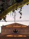 Moscow`s Bolshoi theater in an unusual perspective