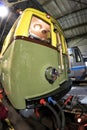 Moscow`s subway retro train of 1934 in `Izmailovo` depot. June 10, 2017. Moscow. Russia