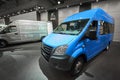 MOSCOW, SEP, 5, 2017: View on mini bus minivan GAZ for people and cargo transportation. Famous Russian automobile manufacturer exh