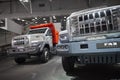 MOSCOW, SEP, 5, 2017: View on serial off-road URAL mud truck for hard to reach areas. Off road trucks for civil and military cargo Royalty Free Stock Photo
