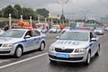 First Moscow Parade of City Transport. Police cars Royalty Free Stock Photo