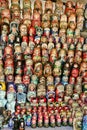 MOSCOW -September 19, 2017: Very large selection of matryoshkas Royalty Free Stock Photo