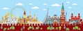 Moscow skyline vector 2