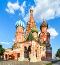 Moscow, St. Basil`s Cathedral in Red square, Russia Royalty Free Stock Photo