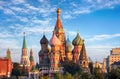 Moscow, St. Basil`s Cathedral in Red square, Russia Royalty Free Stock Photo