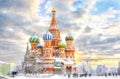 Moscow, St. Basil`s Cathedral Royalty Free Stock Photo