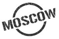 Moscow stamp. Moscow grunge round isolated sign.