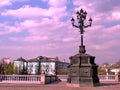 Moscow street lamp In retro style April 2011