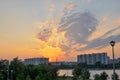 Moscow sunset Royalty Free Stock Photo