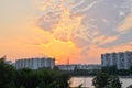 Moscow sunset Royalty Free Stock Photo
