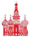 Moscow symbol - Saint Basils Cathedral, Russia