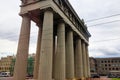 Moscow Triumphal Gate is Neoclassical triumphal arch in Saint Petersburg, Russia Royalty Free Stock Photo