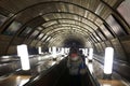 Moscow. On the underground evevator Royalty Free Stock Photo