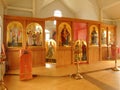 Interior of the Church of Nicholas II in Annino, Moscow. Royalty Free Stock Photo