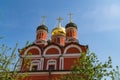 Moscow. Varvarka Street. View of the Znamensky Cathedral.