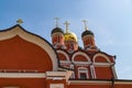 Moscow. Varvarka Street. View of the Znamensky Cathedral.