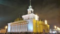 Moscow VDNKh main building at night