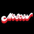 Moscow. Vector hand drawn lettering isolated.