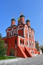 Moscow, Znamensky Cathedral in Znamensky monastery on Varvarka street in summer Royalty Free Stock Photo