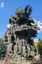Sculptural composition `Tree of tales` by famous architect Zurab Tseriteli. Moscow Zoo, Russia.
