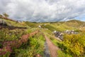 Hiking trail Landscape at the Moselle near Uerzig in autumn Royalty Free Stock Photo