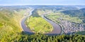 Moselle loop Calmont Mosel river landscape nature panorama in Bremm Germany Royalty Free Stock Photo