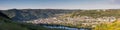 Moselle river valley as seen from Graach towards Bernkastel-Kues Royalty Free Stock Photo