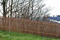 Winningen, Germany - 02 06 2020: fence at the Autobahn