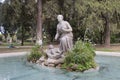 Moses fountain and statue in Villa Borghese Garden. Rome, Italy Royalty Free Stock Photo