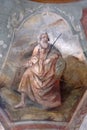 Moses, fresco in the Church of All Saints in Sesvete, Croatia Royalty Free Stock Photo