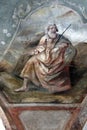 Moses, fresco in the Church of All Saints, Sesvete, Croatia, Europe