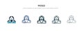 Moses icon in different style vector illustration. two colored and black moses vector icons designed in filled, outline, line and