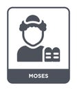 moses icon in trendy design style. moses icon isolated on white background. moses vector icon simple and modern flat symbol for