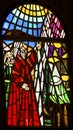 Moses Leading Stained Glass Memorial Church Moses Mt Nebo Jordan Royalty Free Stock Photo