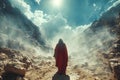 Concept Religious Miracle, Faith in Moses miraculously parts Red Sea for Israelites to cross Royalty Free Stock Photo