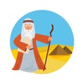 Moses Splitting The Sea - Moses splitting the red sea with the Israelite leaving Egypt. Royalty Free Stock Photo