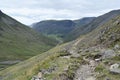 On Moses Trod path looking back Wasdale Head way, Lake District