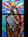 Moses And The Ten Commandments Stained Glass