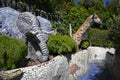 Mosiac Elephant & Giraffe, Giants House Garden Akaroa New Zealand