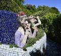 Mosiac Women in The Giants House Garden Akaroa New Zealand