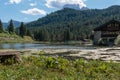 Mosigo Lake in San Vito di Cadore inside Italian Dolomites Alps Scenery