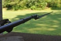 Mosin Nagant Rifle with a Bayonet Pointing to the Right Royalty Free Stock Photo