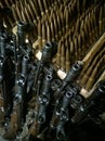 Mosin rifles with ammunition