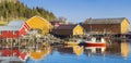 Moskenes Village, Ferry arrival and unloading in Moskenes, Lofoten Islands, Norway