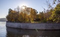 Moskow Moskva River embankment, Russia summer day Royalty Free Stock Photo