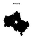 Moskva outline map Royalty Free Stock Photo