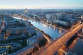 Moskva River and Building on Kotelnicheskaya